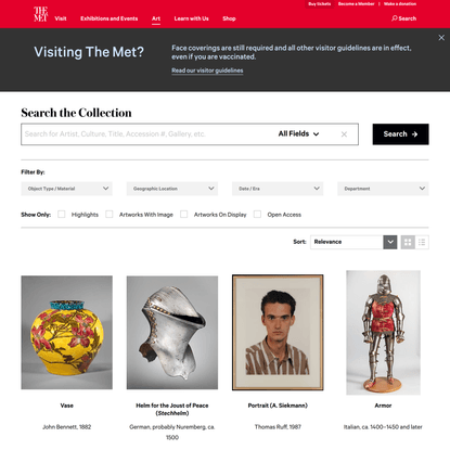 Search the Collection | The Metropolitan Museum of Art