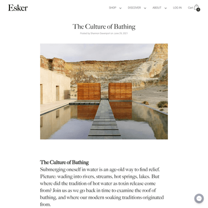 The Culture of Bathing