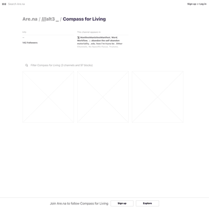 Compass for Living — Are.na
