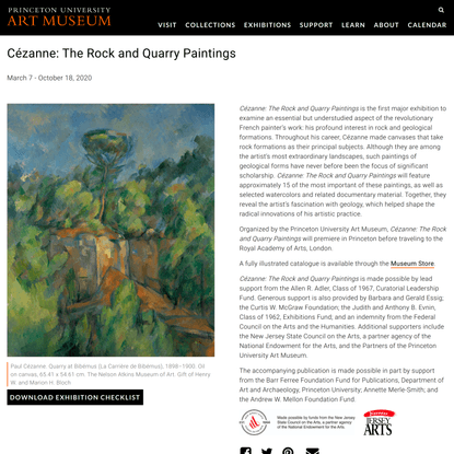 Cézanne: The Rock and Quarry Paintings | Princeton University Art Museum