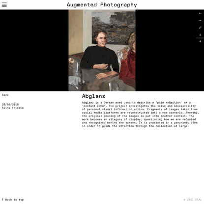Augmented Photography – Abglanz