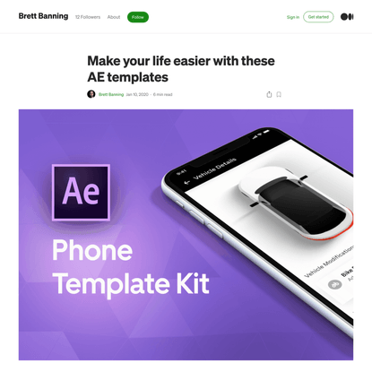 Make your life easier with these AE templates
