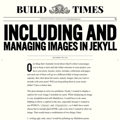 Including and managing images in Jekyll