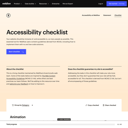 Accessibility checklist | Webflow