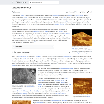 Volcanism on Venus - Wikipedia