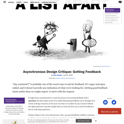 Asynchronous Design Critique: Getting Feedback
