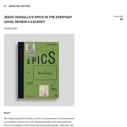 Jesús Vassallo's Epics in the Everyday (2019): Review &amp; Excerpt