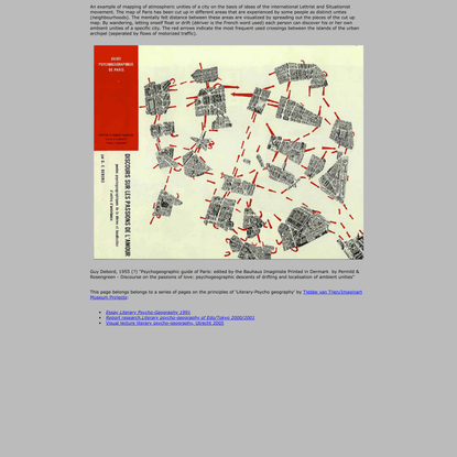 Guy Debord 1957: Psychogeographic guide of Paris