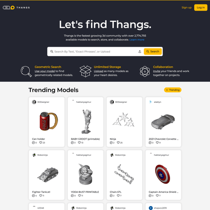 Thangs | Free 3D model community | Geometric Search