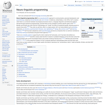 Neuro-linguistic programming - Wikipedia