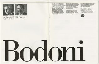 Massimo Vignelli, Bodoni Type Specimen