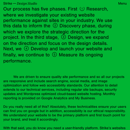 Our Process | Strike Design Studio: Full Service Toronto Design Studio