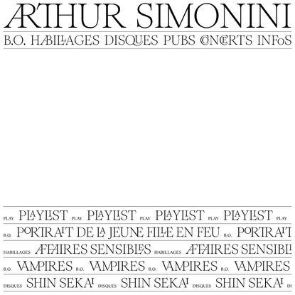 Arthur Simonini. Compositeur / Directeur artistique