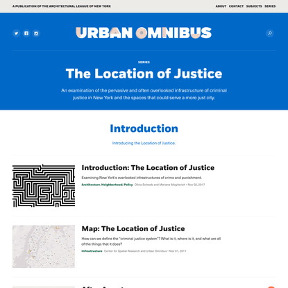 The Location of Justice Archives | Urban Omnibus