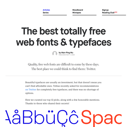 The best totally free web fonts &amp; typefaces - DESK Magazine