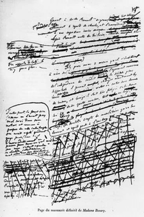 Page du manuscrit définitif de Madame Bovary, de Gustave Flaubert (publié en 1857)