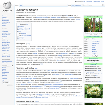 Eucalyptus deglupta - Wikipedia