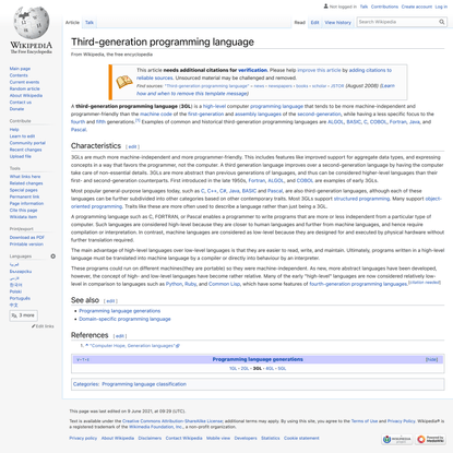 Third-generation programming language - Wikipedia