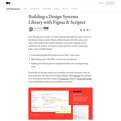Building a Design Systems Library with Figma &amp; Scripter
