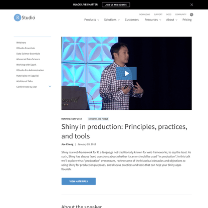Shiny in production: Principles, practices, and tools