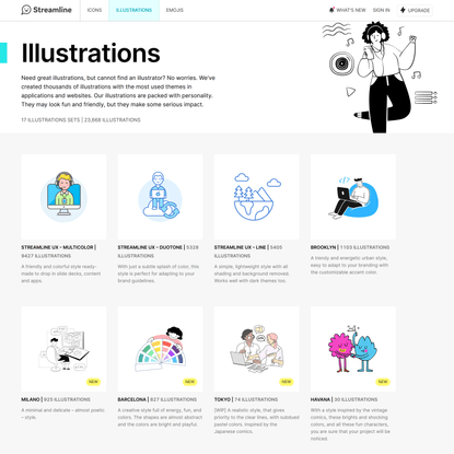 Streamline Icons &amp; Illustrations | Top Choice for Designers [100,000+]