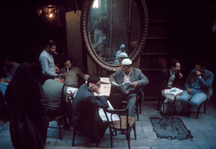 Cairo, a cafe in the bazaar of Khan El Khalili. 1986. Bruno Barbey
