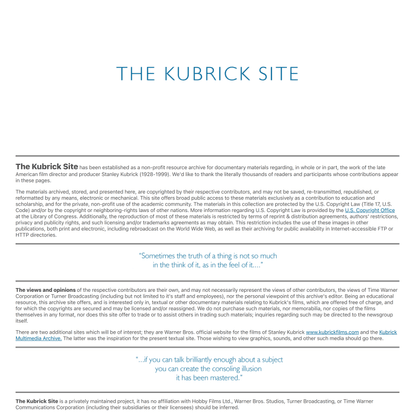 The Kubrick Site