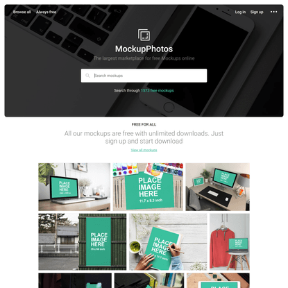 Mockup Photos - High quality mockup templates from around the world