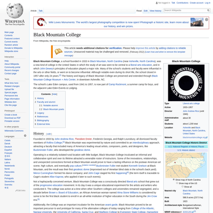 Black Mountain College - Wikipedia