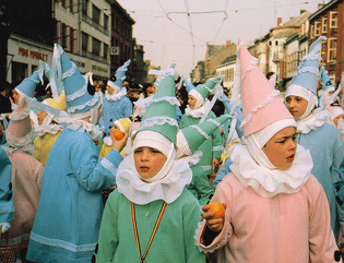 Children at carnival, Belgium, Frilet/Sipa