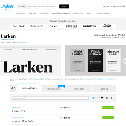 Larken Font | Webfont &amp; Desktop | MyFonts