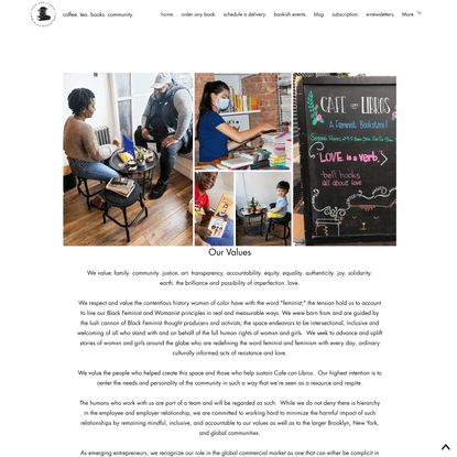 our story. | Cafe con Libros, Bk