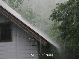 [Sound of rain]