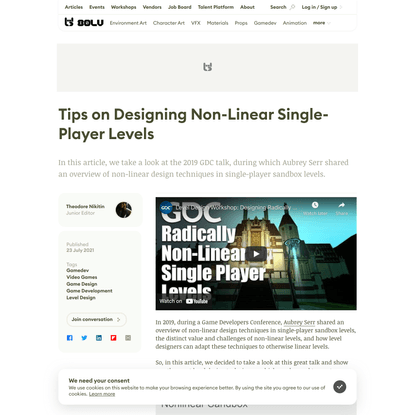 Tips on Designing Non-Linear Single Player Levels