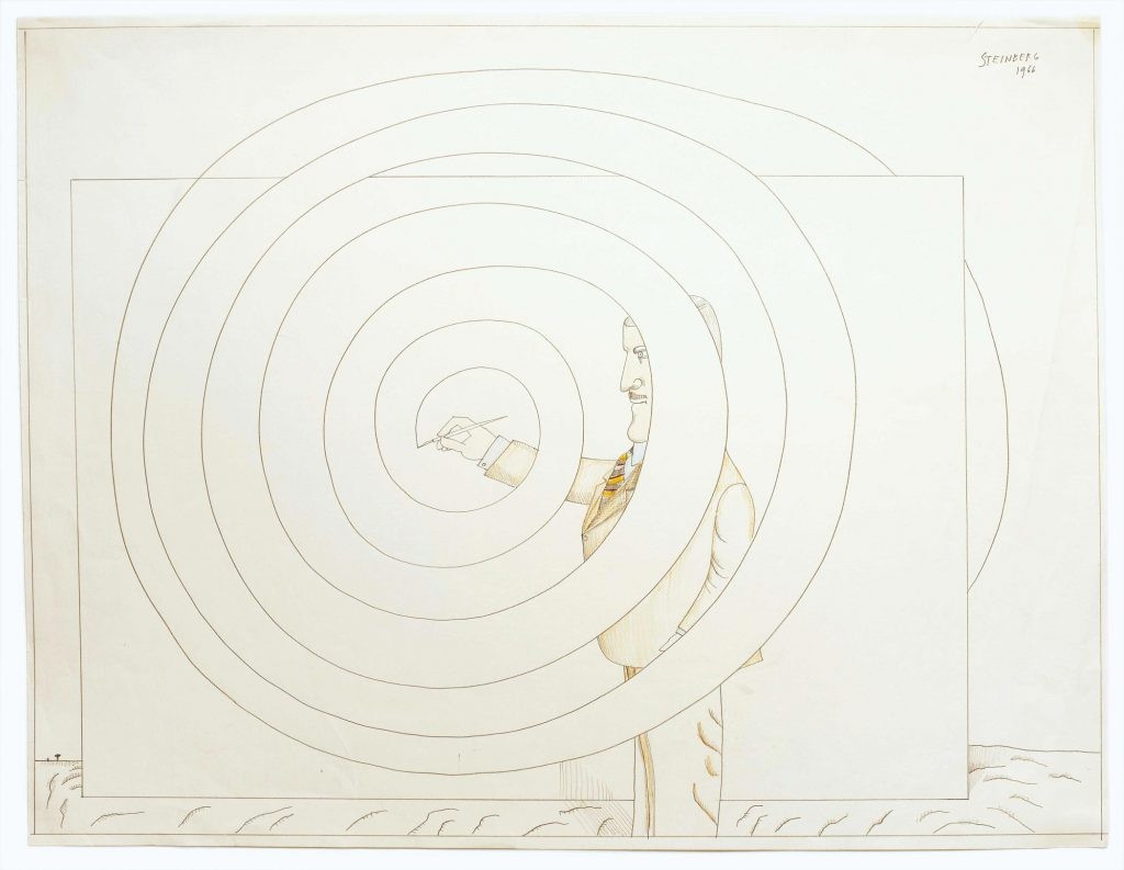 The Spiral, 1966. Pencil and colored pencil on paper, 19 5/8 x 25 ½ in. Private collection.