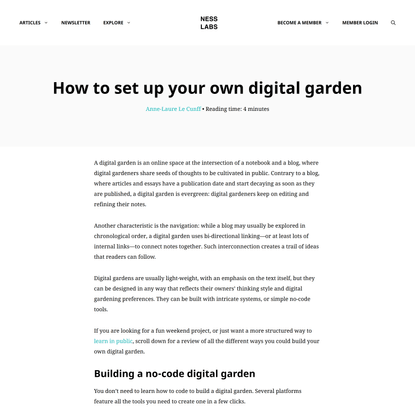 How to set up your own digital garden