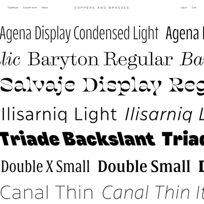 Coppers and Brasses | Type Foundry