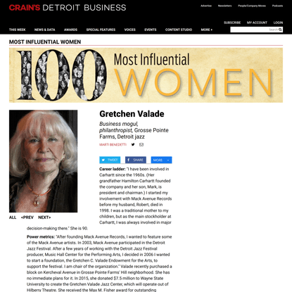 Most Influential Women - Gretchen Valade