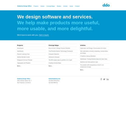 Interaction, Software, and Service Design - Dubberly Design Office