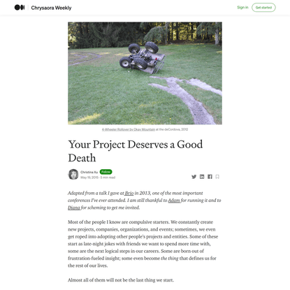 Your Project Deserves a Good Death