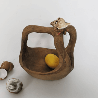 Carved wood bowl