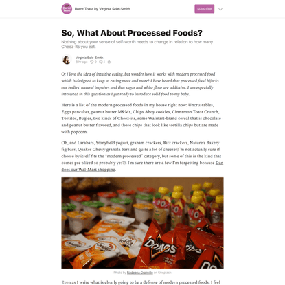 So, What About Processed Foods?