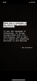 The alchemist ; language and meaning 