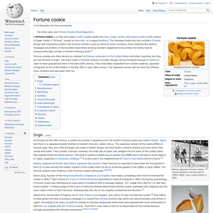 Fortune cookie - Wikipedia