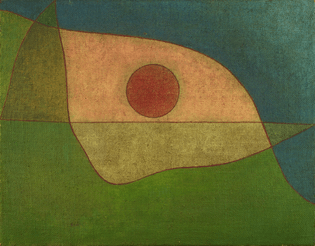 Paul Klee, Gaze of Silence (Blick der Stille), 1932, oil on burlap, 55.6 x 70.5 cm 