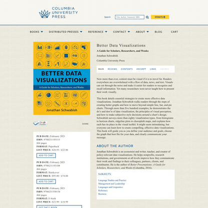 Better Data Visualizations | Columbia University Press