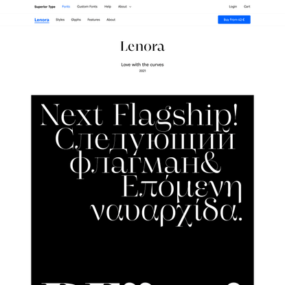 Lenora font family | Superior Type
