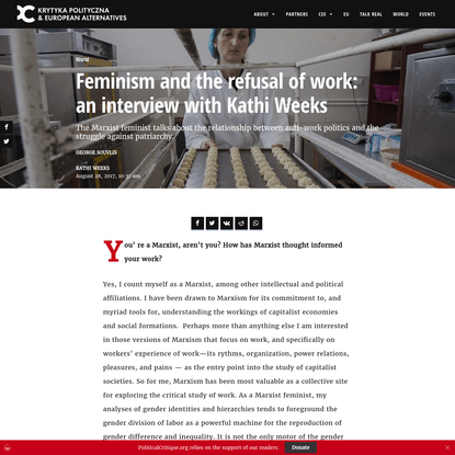 Feminism and the refusal of work: an interview with Kathi Weeks