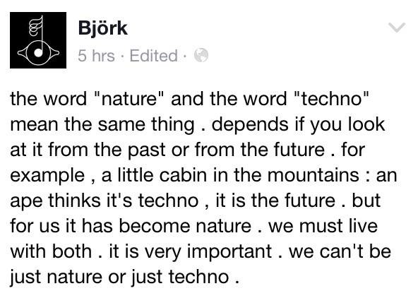 Björk on nature / techno