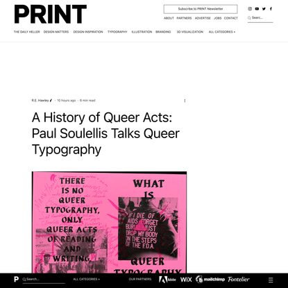 A History of Queer Acts: Paul Soulellis Talks Queer Typography